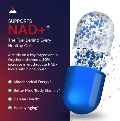 Miniatura 4 de Novex Biotech Oxydrene NAD+ Enhancer - Suplemento natural que promueve el metabolismo y el apoyo cardiovascular para hombres y mujeres (60 cápsulas)