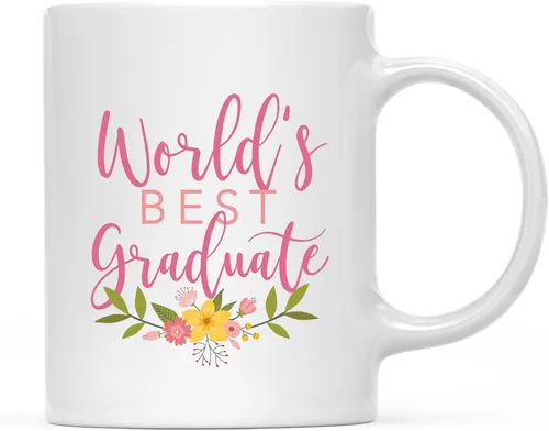 Miniatura 42 de Andaz Press Taza de café de 11 oz, regalo de broma de la mejor abbuela del mundo, diseño floral, paquete de 1