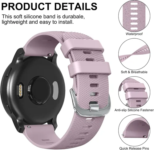 Miniatura 2 de Meliya Correa de reloj Garmin Venu 3 / Venu 2 / Vivoactive 4 para mujeres y hombres, correa de repuesto deportiva de silicona suave de 0.866