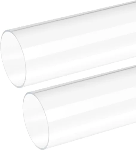 Miniatura 12 de DMiotech 2pcs 0.394 in x 0.551 in 12" tubo de acrílico transparente rígido tubo de plástico para acuario tubería de agua, sistema de refrigeración