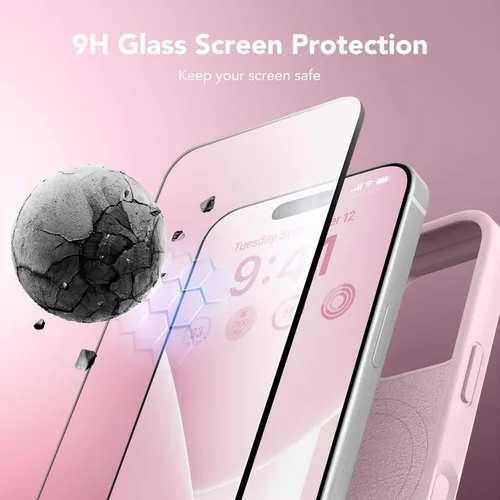 Miniatura 915 de GONEZ Funda de silicona para iPhone 15 Pro Max, compatible con Magsafe, protector de cámara + protector de pantalla, forro de microfibra suave