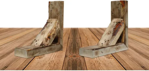 Ekena Millwork BKTB03X08X10TRUF-CASE-2 Soporte vintage de granja, colección de decoración de madera de granero, 3 1/2 pulgadas de ancho x 8 pulgadas