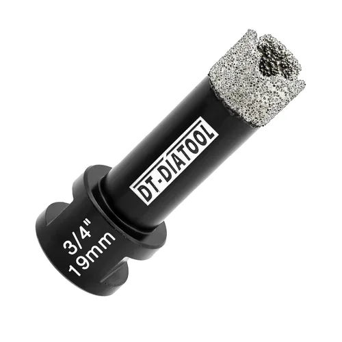 Miniatura 41 de DT-DIATOOL Broca de núcleo de diamante de 1/4 pulgada con hilo 5/8"-11 de vacío soldado para baldosas de porcelana, cerámica, gres, mármol, granito
