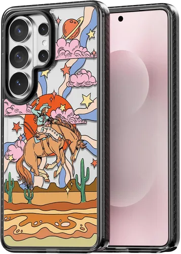 Miniatura 37 de Rosarnnah Funda compatible con Samsung Galaxy S24 Ultra, bonita estética, a la moda, divertida funda con estampado de gatito y gato, duradera a