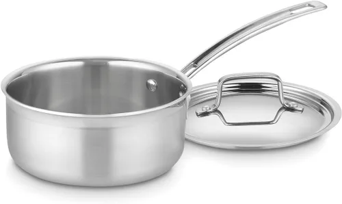 Miniatura 5 de Cuisinart MultiClad Pro - Cacerola de acero inoxidable de 6 cuartos con tapa y cacerola MultiClad Pro de acero inoxidable de 1-1/2 cuartos de galón