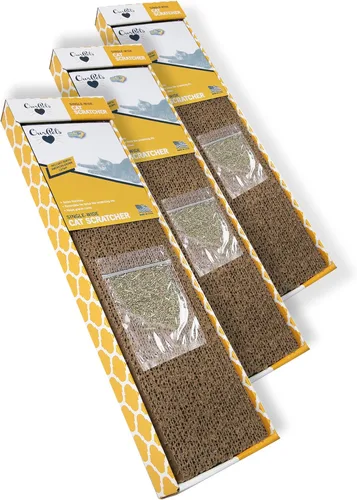 Miniatura 10 de Our Pets Rascador cósmico para gatos, hierba gatera cultivada en Norteamérica incluida, reversible para el doble de uso, 18.13 x 10.13 x 1.25