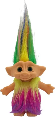 Miniatura 15 de Muñecas vintage Troll cromáticas adorables para colecciones, proyectos escolares, artes y manualidades, recuerdos de fiesta, 7.5 pulgadas de alto