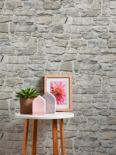 Miniatura 3 de A.S. Création Papel pintado de ladrillo Elementos no tejidos 33.0 ft x 1.7 ft Gris Beige Hecho en Alemania 363702 36370-2