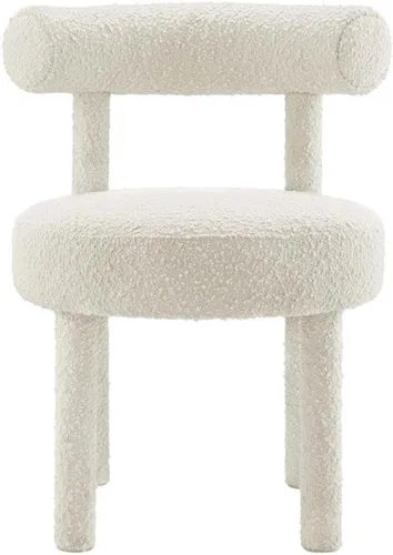 Miniatura 5 de Modway EEI-6705-IVO Toulouse Boucle - Juego de 2 sillas de comedor de tela, color marfil