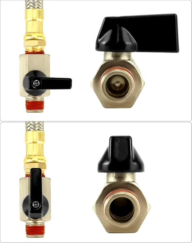 Miniatura 3 de QWORK Kit de Ensamblaje de Válvula de Drenaje de Tanque Extendido para Compresor de Aire, Incluye Manguera de Drenaje de Tanque de Compresor de Aire