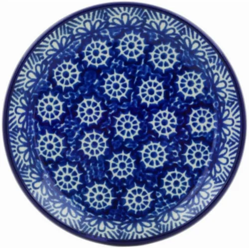 Miniatura 10 de Polmedia Polish Pottery Mini plato, placa de posavasos UNIKAT - Un patrón de cuento de hadas de flores hecho a mano en Boleslawiec Polonia por