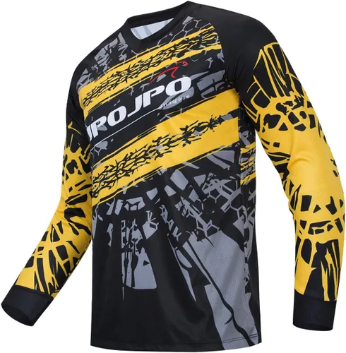 Miniatura 82 de Hotlion Camiseta de ciclismo para hombre, manga larga, MTB Motocross, ropa de carreras todoterreno