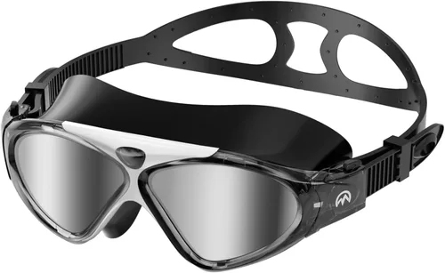 Miniatura 12 de OutdoorMaster Máscara de natación - Máscara de natación de visión amplia y gafas antivaho impermeable Espejo Bb-azul