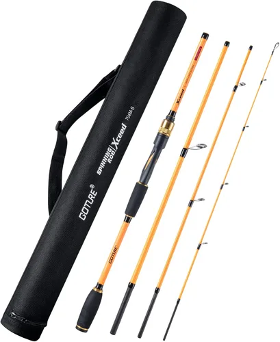 Miniatura 11 de Goture Cañas de Pescar de Viaje, Caña de Pescar de 4 Piezas con Estuche/Bolsa, Caña de Casting/Spinning, Caña Baitcasting Ultraligera de 7 Pies