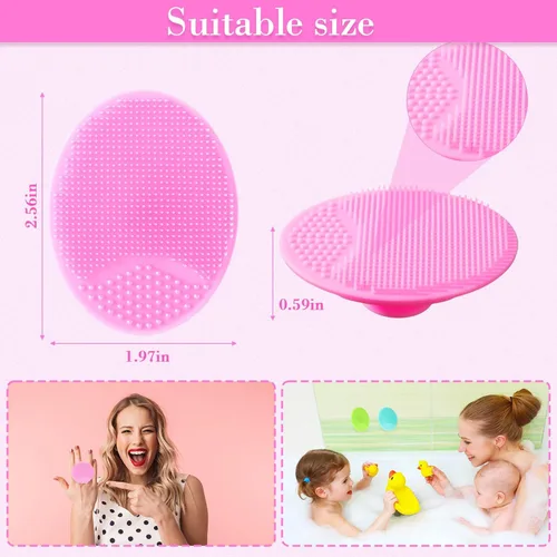 Miniatura 2 de Paquete de 20 cepillos de limpieza facial de silicona suave, cepillo de lavado facial para limpieza profunda, cepillo para masaje, exfoliante