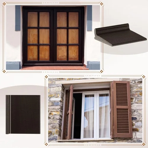 Miniatura 6 de Pangda 10 sellos para esquina de puerta, sellos autoadhesivos para esquinas de puerta, elevados detrás de burletes para aislamiento de ruido y Negro