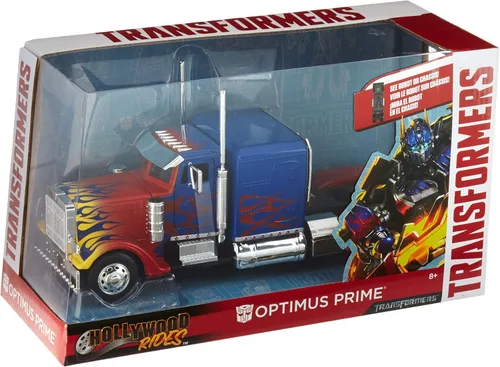 Miniatura 3 de Camión Jada Optimus Prime con Robot en el Chasis de la Película Transformers Serie Hollywood Rides Modelo de Diecast 30446