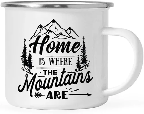 Miniatura 18 de Andaz Press Taza de café de acero inoxidable de 11 onzas, regalo de «And So The Adventure Begins», 1 paquete, cumpleaños, Navidad, exteriores, boda