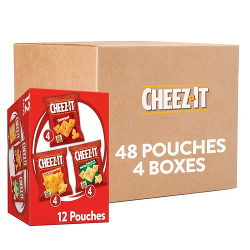 Miniatura 4 de Cheez-It, Galletas de queso al horno, extra tostadas, caja de 12 onzas (paquete de 4)