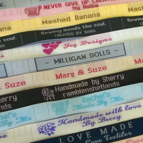 Miniatura 4 de Etiquetas personalizadas 100% tejidas, 1/2 pulgada de ancho