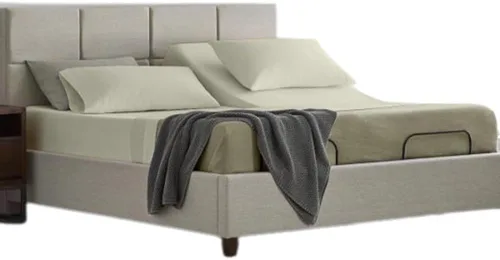Miniatura 32 de Sábana bajera flexible de tamaño King para cama de número de sueño, 1 pieza, sábana bajera de media división tamaño King – Desglose de 34 pulgadas