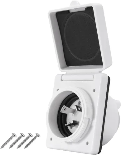 Miniatura 11 de Enchufe de alimentación Twist Lock para RV de 30 AMP, entrada de energía de 125V/120V, entrada de energía para RV con 3 pines de acero inoxidable