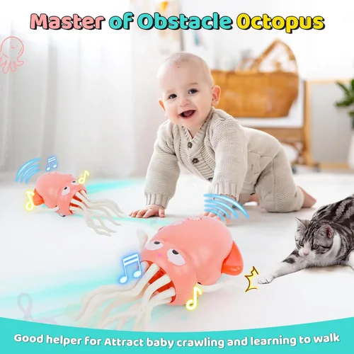 Miniatura 4 de Pulpo Bailarín - Juguete Eléctrico Musical para Bebés con Luces LED y Música, Juguete Sensorial Interactivo Recargable, Regalo Perfecto para Navidad