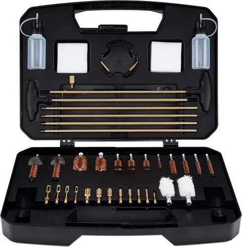BOOSTEADY Pro Gun Cleaning Kit Universal Gun Cleaning Kit Handgun Shotgun Cleaning Kit for All Guns with High-end Brass Brushes, Mops, Jags,