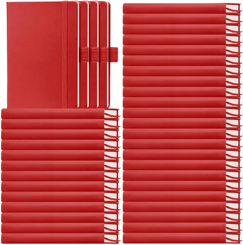 Miniatura 17 de Laumoi Paquete de 40 cuadernos de bolsillo, tamaño A6, mini diario de tapa dura, cuadernos forrados de cuero PU de 3.5 x 5.5 pulgadas, bloc de notas