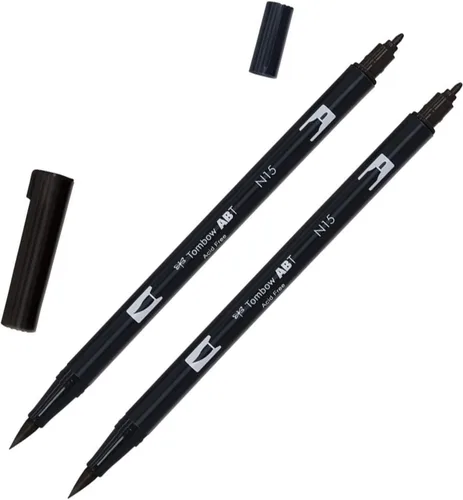 Tombow Abt N15 - Bolígrafo (2 unidades), color negro
