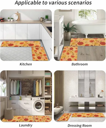 Miniatura 6 de Tapete de baño de calabaza para bañera, antideslizante, de secado rápido y absorbente, de tierra de diatomeas, tapete de cocina, tapete de cocina