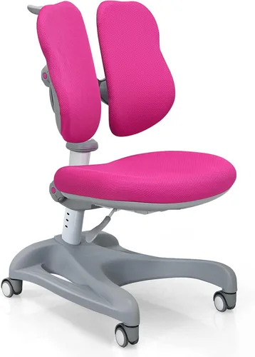 Costzon Silla para niños, silla de estudiante de altura ajustable con ruedas de freno para sentarse, soporte lumbar, profundidad del asiento
