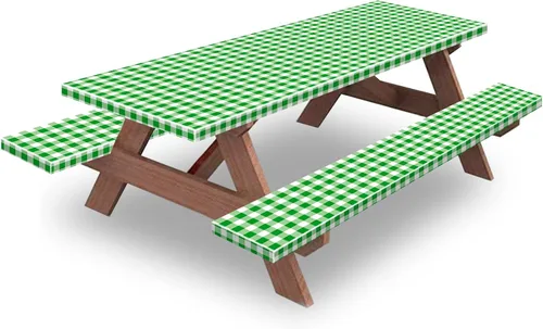 Miniatura 29 de Funda para Mesa y Banco de Picnic de 5 Pies, Esenciales de Camping Equipo para RV, 60 Pulgadas Impermeable Resistente al Viento Mantel Exterior