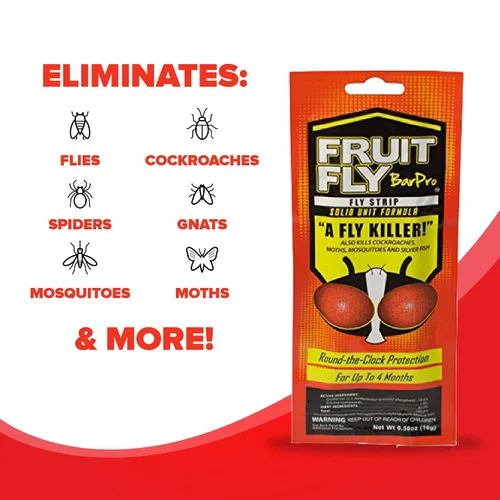 Miniatura 4 de Fruit Fly BarPro – Franja de control de insectos activada por vapor – Mejor que las trampas para moscas de la fruta – Mata moscas, mosquitos