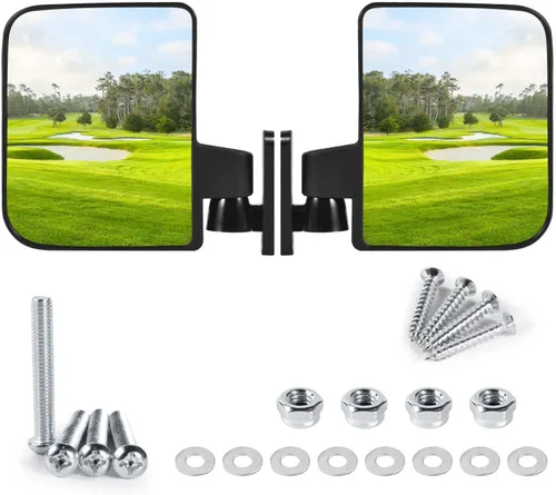 OBTANIM - Espejos retrovisores laterales ajustables para carrito de golf Club Car, EZ GO, Yamaha y otros carritos