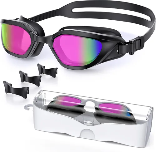 Miniatura 9 de Gafas de Natación, Gafas de Natación Unisex para Adultos Anti Niebla Anti UV Sin Fugas Visión Amplia para Hombres Mujeres Jóvenes