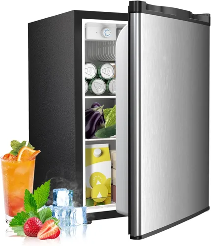Miniatura 11 de Electactic Refrigerador compacto de 2.56 pies cúbicos con puerta individual reversible, NEGRO
