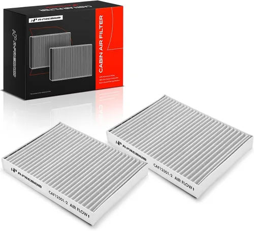 Miniatura 9 de A-Premium Filtro de aire de cabina de 2 piezas con carbón activado compatible con BMW X5, 530e, 530i, 540i, 540d xDrive, 740i, 745e, 750i, 760i, X6
