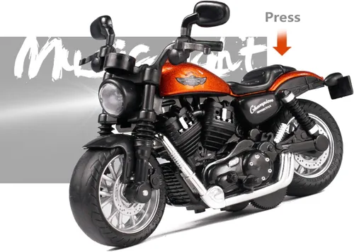 Miniatura 5 de Mini Motocicleta de Juguete - Autos de Juguete de Retroceso con Sonido y Luz, Motocicletas de Juguete para Niños Pequeños, Juguetes de Motocicleta