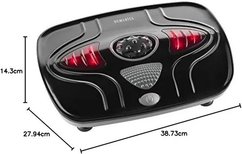 Miniatura 11 de HoMedics Masajeador de pies con vibración: máquina masajeadora de pies portátil con calefacción, calor calmante con sensaciones multipunto y control
