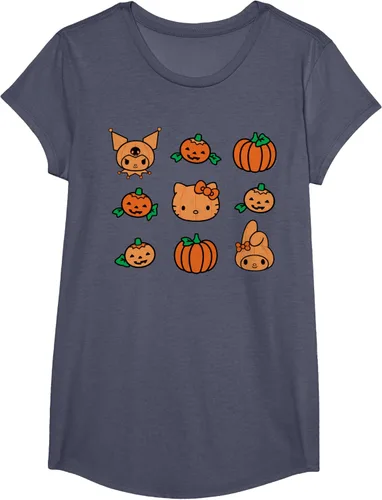 Miniatura 12 de Camiseta de Halloween Hello Kitty My Melody Kuromi Pumpkins