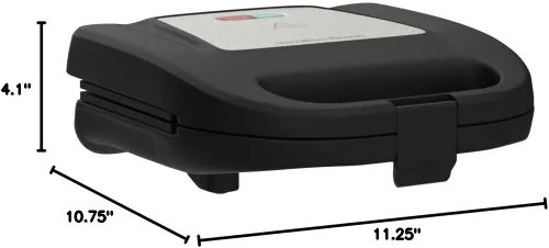 Miniatura 8 de Hamilton Beach Parrilla Eléctrica Sellada para Hacer Sándwiches con Placas Antiadherentes sin PFAS, Hace Tostadas Francesas Rellenas, Omelettes