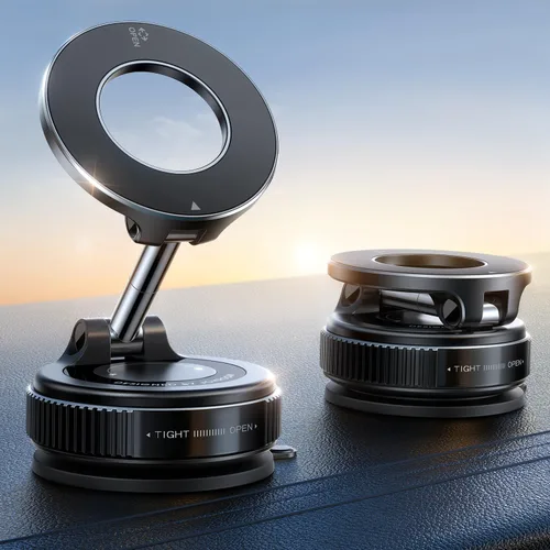 JOYROOM Soporte magnético de teléfono al vacío para automóvil, soporte de teléfono con ventosa más fuerte, soporte de automóvil Magsafe ajustable de
