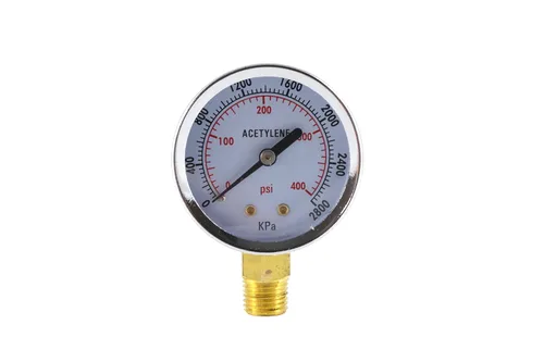 Miniatura 6 de SÜA - Manómetro de alta presión para regulador de acetileno 0-400 psi - 2.5 pulgadas