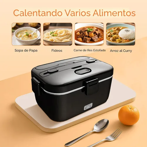 Miniatura 4 de COZYEXPERT Lonchera Eléctrica Portátil Calentadora de Alimentos 100W 1.8L Calentador de Alimentos Portátil para Adultos 12V/24V/110-230V para Negro