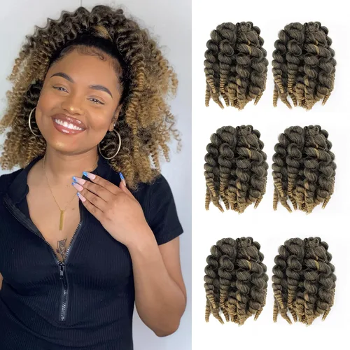 Miniatura 9 de Darling Flexi Rod Curls - 2 extensiones de cabello de ganchillo (1 paquete de 2 por paquete), textura natural y suave, rizo de varita esponjosa, 14