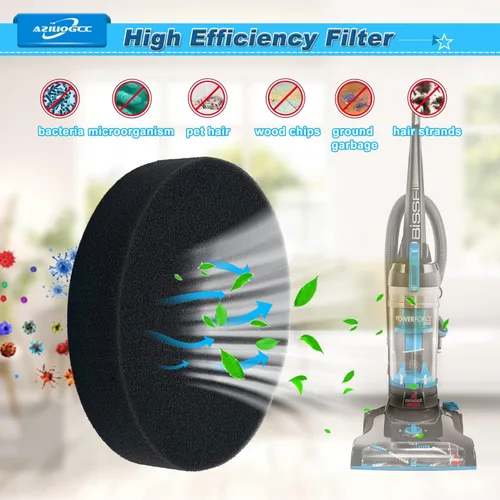 Miniatura 5 de Paquete de 4 filtros premotor 1608225 para aspiradora Bissell Powerforce Helix Turbo 1797 2190 2190 V Cleanview Rewind 2258 2492 2191 2256 1700 2254