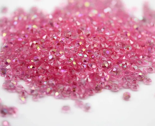 Miniatura 4 de Allstarco 3000PCS 0.197 in Rosa Quilate Acrílico Diamante Confeti AB Recubrimiento Para Mesa Scatter Boda Decoraciones Jarrón Rellenos