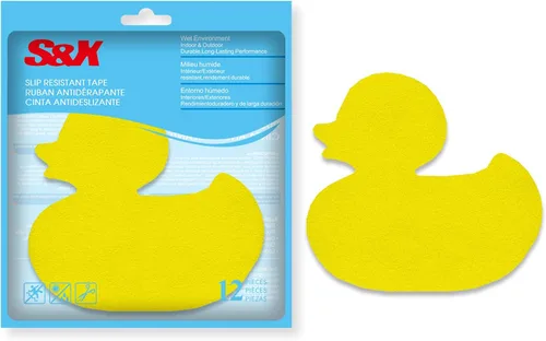 Miniatura 10 de S&X Calcomanías antideslizantes para bañera, peldaños adhesivos de delfín con agarre – Superficie texturizada de grano fino – Paquete de 12