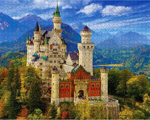 Miniatura 3 de White Mountain Puzzles Neuschwanstein Castle - Rompecabezas de 1000 piezas, 144 meses a 1188 meses